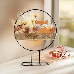 Kovová dekorace Podzimní liška