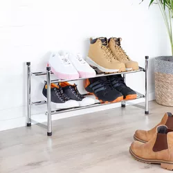 Dvoupatrový kovový botník na 12 párů bot