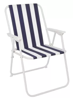 Skládací zahradní židle, modro-bílé pruhy