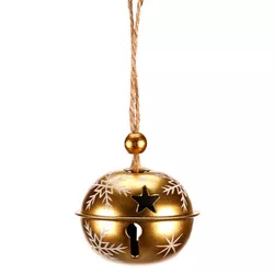 Sada závěsných kovových rolniček, 4 ks, zlatá