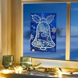 Samolepky na okno Vánoce, 4 motivy