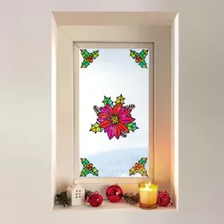Samolepka na okno Vánoce, sada 4 ks